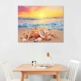 thumbnail image 2 of Shiartex Fall Decor Conch Beach View Canvas Print Wall Art 20x16in, 2 of 3
