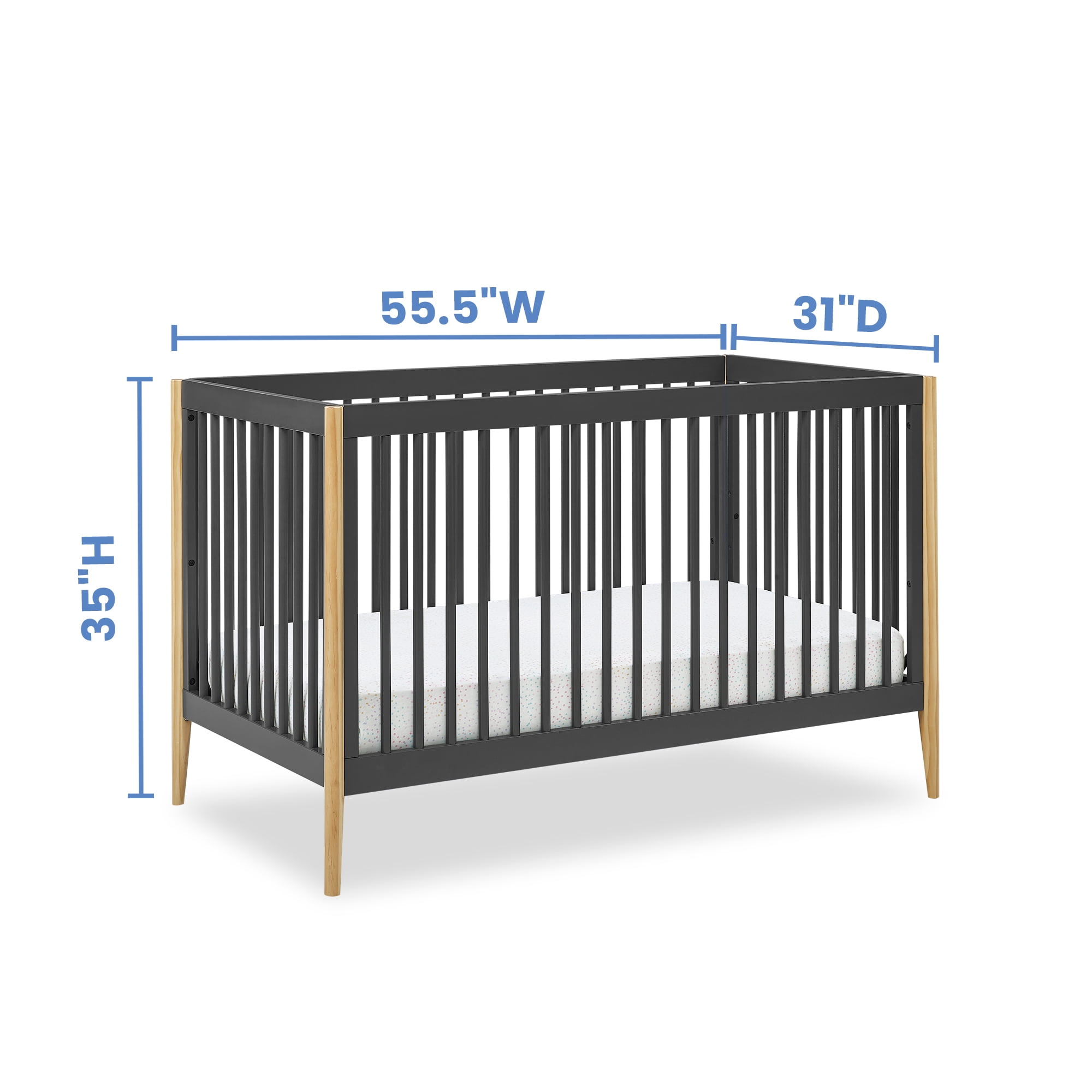 Delta Children Casey 6-in-1 Convertible Crib, Greenguard Gold ...