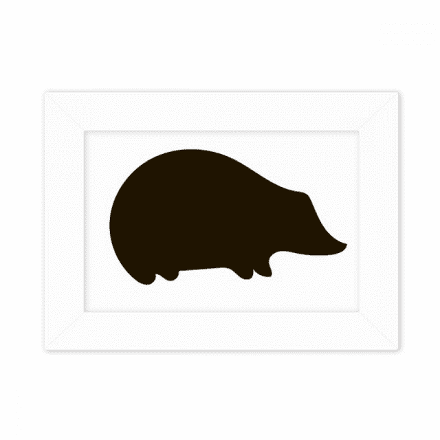 Black Hedgehog Animal Portrayal Photo Mount Frame Picture Art Painting Desktop 5x7 inch