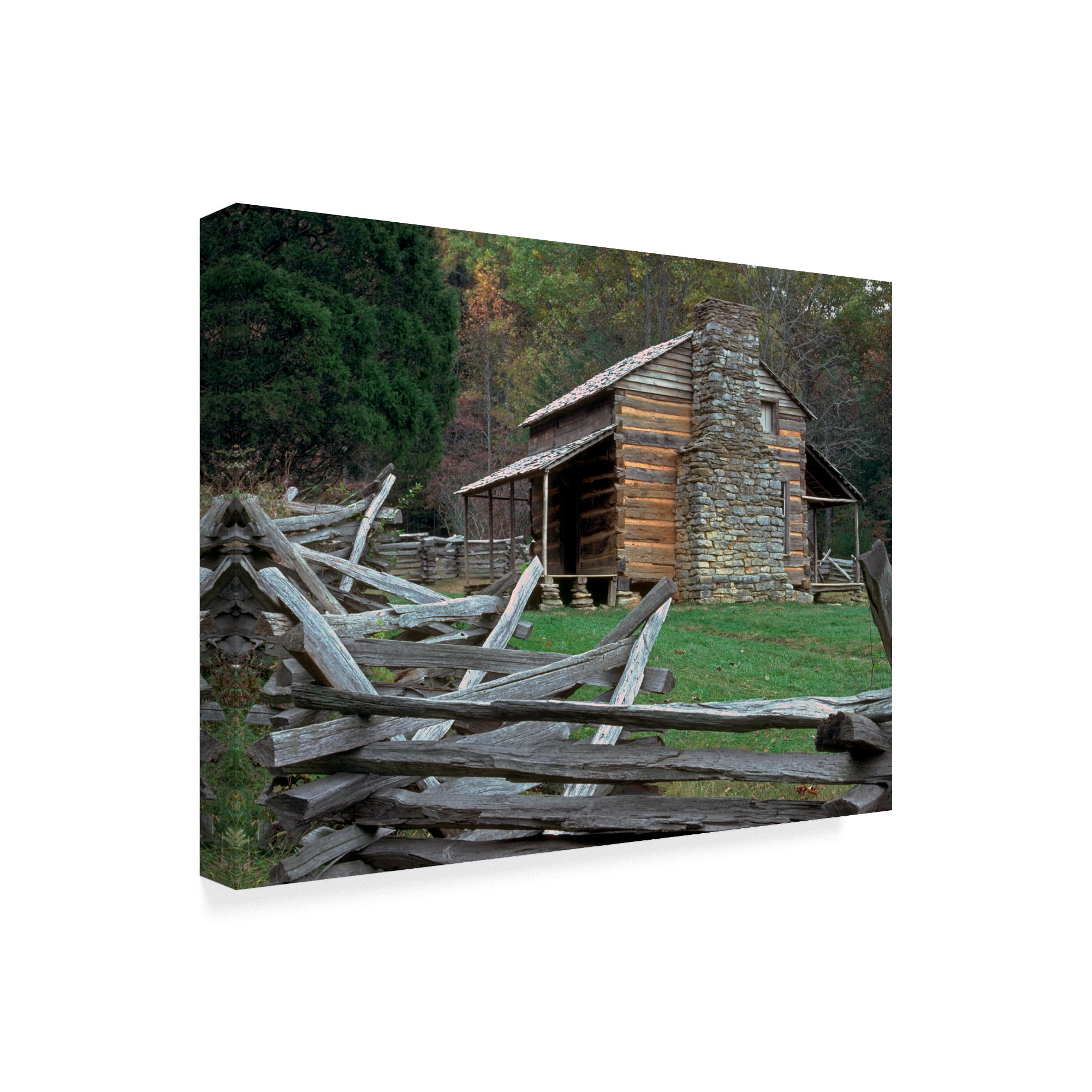 Trademark Fine Art 'Oliver Cabin, Tn' Canvas Art by J.D. Mcfarlan