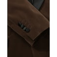 thumbnail image 6 of Beauty-Emily Men’s Velvet Blazer – One Button Shawl Lapel Tuxedo Jacket, Elegant Slim Fit Suit for Wedding, Party, Prom, Formal Events, 6 of 9