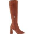 thumbnail image 6 of Sam Edelman Clarem Luggage Suede Block Heel Almond Toe Knee High Fashion Boots (Luggage, 6), 6 of 6