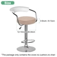 thumbnail image 3 of Uxcell 1-Pack Bar Stool Covers Round, for 12-14 Inch Chair Waterproof PU Seat Covers with Elastic Bands [Khaki], 3 of 8