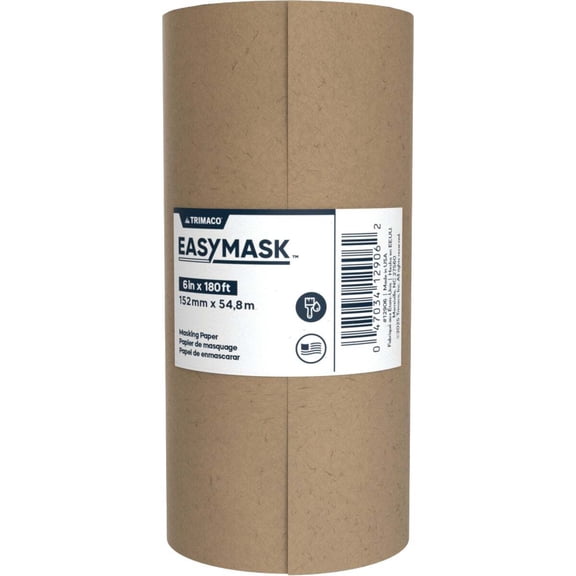 Trimaco 12906 6 In. x 180 Ft. Brown Masking Paper