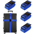 thumbnail image 1 of Cinturón de viaje Chelmon de correas de equipaje aprobado por la TSA, paquete de 4, azul, 1 of 7