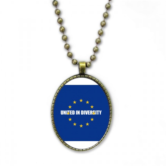 Slogan Aim Diversity Integration Necklace Vintage Chain Bead Pendant Jewelry Collection