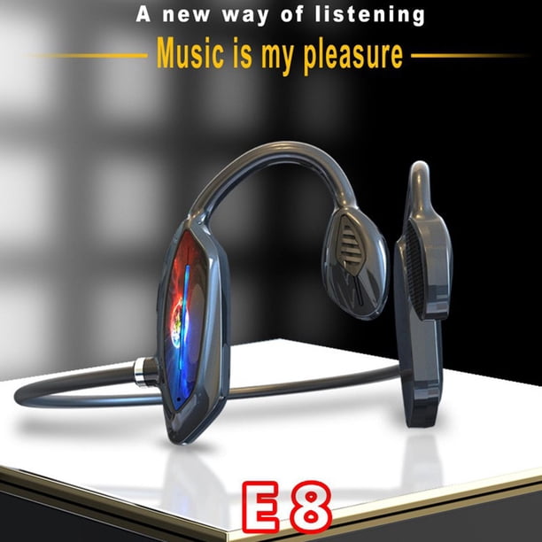 Auriculares de conducción ósea de oído abierto a prueba de sudor para Negro