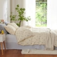 thumbnail image 3 of 2 Pieces Bow Jacquard Duvet Cover Cartoon Blue Bowknot Pattern Comforter Cover Soft Breathable Cute Coquette Bedding,Twin Size, 3 of 7