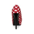 thumbnail image 2 of BLISSFUL STEP Women's Shoe Polka Dots Mary Janes Stiletto Heels Platform Ankle Strap Close Toe  Pumps Red 9, 2 of 7