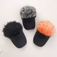 thumbnail image 4 of Gorra de peluca, tendencia de moda, gorra para hombres y mujeres, estilo coreano, personalidad, divertida, hermosa, sombrero de copa vacío, 4 of 6