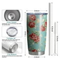 thumbnail image 6 of 20 Oz Pioneer Flower Coffee Tumbler Double Wall Insulated Stainless Steel Water Bottle | Metal Reusable Thermoses Flask with Cup Cap | Leak & Sweat Proof with Anti-Dust Lid, 6 of 7