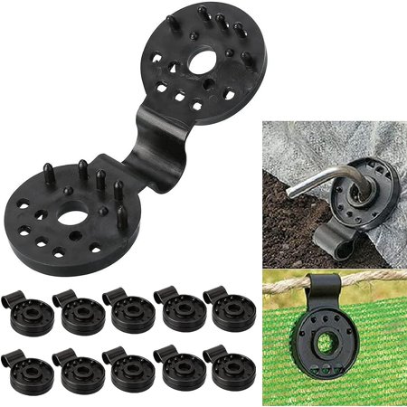 Shade Cloth Plastic Clips,Round Plastic Black Clips,Greenhouse Film Sunshade Net Clip Buckle Canopy Outdoor Garden Tent Fixing Clip for Greenhouses Frame Shelters,Shade Fabric Accessories (40pcs)