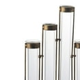thumbnail image 2 of Benjara BM285277 18 in. 9 Slot Accent Vase, Glass Body Pieces in Iron Frame - Antique Bronze, 2 of 5