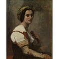 thumbnail image 3 of Jean-Baptiste-Camille Corot 20x24 Black Modern Framed Museum Art Print Titled - Sibylle (ca. 1870), 3 of 5