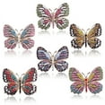 thumbnail image 1 of Broche de mariposa con revestimiento de aleación de diamantes de imitación de colores a la moda, broche de animal, accesorios femeninos, 1 of 5