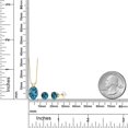 thumbnail image 5 of Gem Stone King 14K Yellow Gold London Blue Topaz Pendant Earrings Set for Women | 6.40 Cttw | Gemstone November Birthstone | Oval 11X9MM, 5 of 5