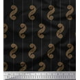 thumbnail image 1 of Soimoi Crepe Silk Fabric Stripe & Dotted Swirl Abstract Print Fabric by the Yard 42 Inch Wide, 1 of 1