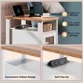 thumbnail image 3 of GALAXHERO Farmhouse End Table with Charging Station Narrow Side Table for Living Room Night Stand with Storage, Nightstand with USB Ports and Outlets for Bedroom White, 3 of 6