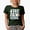 Military Green, variant on Stay Pawsitive Pun, Groovy Text & Dog or Cat Paw Art Merch Gift, Navy Blue T-Shirt, Small