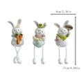 thumbnail image 3 of Binwennn Rabbit Statue Ornament With Hanging Legs Children's Easter Resin Rabbit Resin Birthday Present Decoration Random Ornament Assortment Create Ornament Bulk Ornament Retro Ornament Set Christmas, 3 of 7