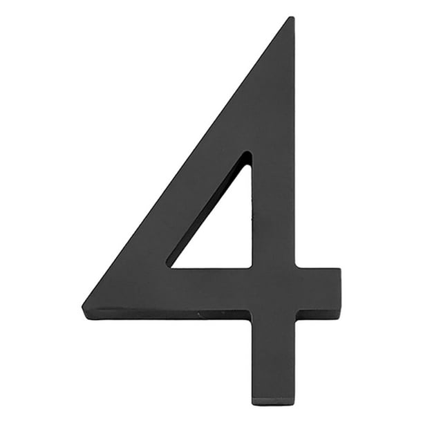 Números de casa, letreros negros para puerta de casa, decoración de apartamento y puerta principal. 4