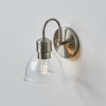 thumbnail image 3 of Better Homes & Gardens Silver 1-Light Indoor Wall Sconce, Glass Shade, LED Bulb Included, No Battery, 3 of 9