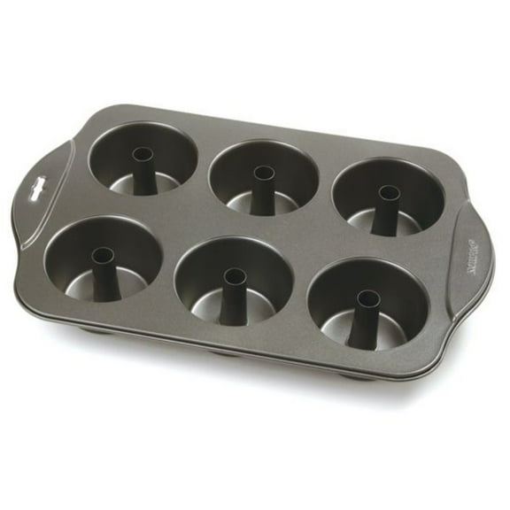 Norpro Nonstick 6 Cup Mini Angel Food Bundt Cake Kitchen Bake Pan, 17in/43cm x 11in/28cm x 2.25in/5.5cm, As Shown