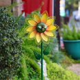 thumbnail image 4 of Metal Sunflower Windmill Flower Wind Spinner with Ground Stake Vertical Sculpture Stake Wind Spinner for Outside, 4 of 7