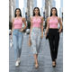 thumbnail image 5 of Blusas Mujer Casual Unitalla Camiseta Dama Blusa Crop Top Strec, 5 of 8