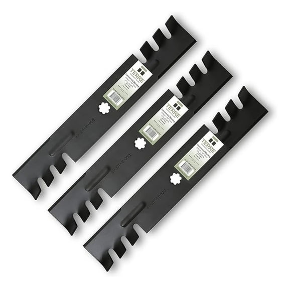 Terre Products, 3 Pack Mulching Lawn Mower Blades, Inch Deck, Compatible with LA130, LA140, LA145, LA155, LA165, Replacement for GX21784, GY20852, GX21786, AM141035