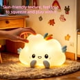 thumbnail image 4 of Cute Cloud Shaped Rechargeable Silicone Night Light, Soft Warm & RGB Color Changing Lamp, Portable Dimmable LED Bedside Lamp for Bedroom Dorm Office Home Decor Holiday Gift, 4 of 7