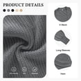 thumbnail image 4 of Asklazy Women's Loose Knit Lantern Seleeve Ribbed Sweater Open Front Caridigan,Grey,M, 4 of 8