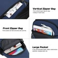 thumbnail image 4 of Mosiso Sling Backpack, Multipurpose Crossbody Shoulder Bag with Front Buckle Pouch&Reflective Strip For Hiking,Travel,For Women Men,Navy Blue, 4 of 7