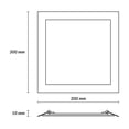 thumbnail image 3 of Estevez Luminaria LED Empotrable Cuadrada FLAT SQUARE ECO 24W Blanco – Luz Cálida 3000K, 3 of 7