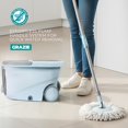 thumbnail image 2 of Grazie Spin Mop and Bucket with Wringer, Stainless Steel Handle, Self-Wringing System, Built-in Wheels, Easy Floor Cleaning for Hardwood, Tile, and Laminate, Includes Mop Head Refills, 2 of 6
