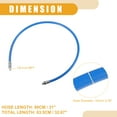 thumbnail image 5 of Unique Bargains 31 Inch Universal 1/8" NPT Grease Gun Flex Hose Trailer Flex Grease Hose Extension Non-Slip Metal Blue, 5 of 7