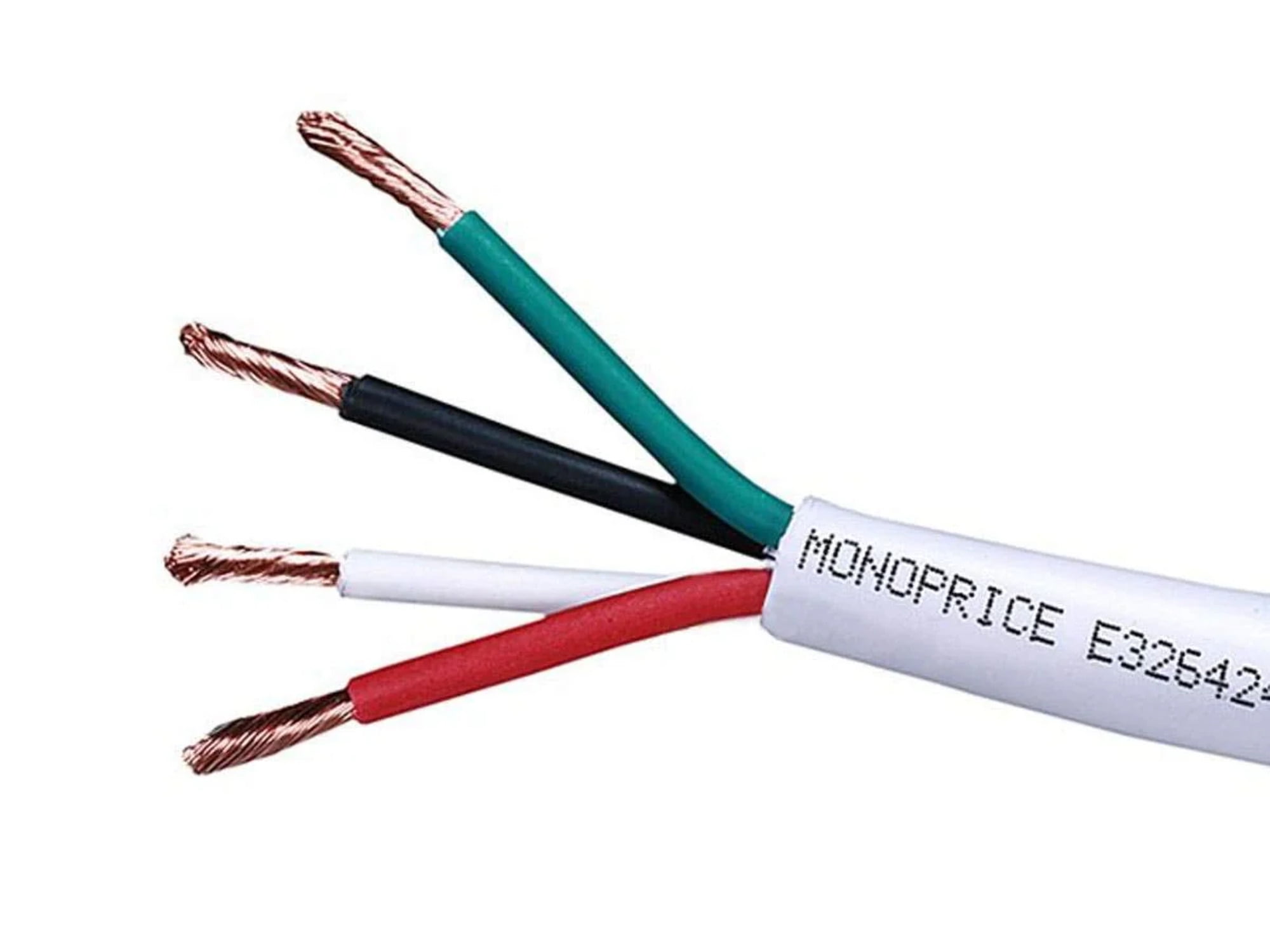 Monoprice Speaker Wire, CL2 Rated, 2-Conductor, 16AWG, 1000ft, White