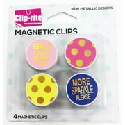 Magnetic Clips, Royal 4 Pk