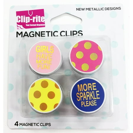 Magnetic Clips, Royal 4 Pk