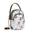 thumbnail image 7 of FORMRS Crossbody Bag for Women Quilted Travel Shoulder Cell Phone Purse with Chain Strap Handbag, Black Cartoon Snowmen, 7 of 7