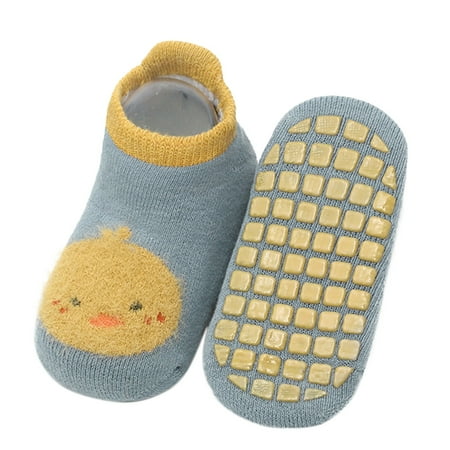 

kpoplk Cute Shoes For Teen Girls Children Toddler Shoes Autumn And Winter Boys And Girls Floor Socks Shoes Slippers For Kids(Blue)