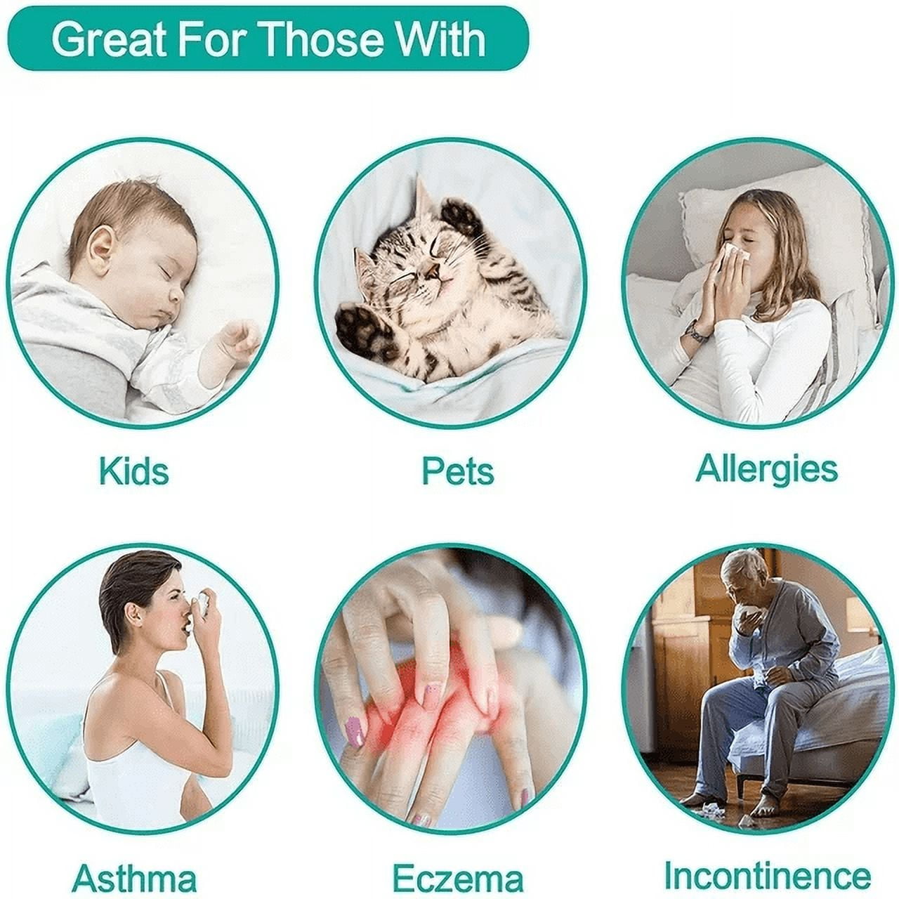 EMONIA Premium 100% Waterproof Mattress Protector Queen Size 3D Air Fabric Cooling Mattress Cover Bed Pad Smooth Ultra-Soft Breathable Noiseless Washable with 8''-21'' Deep... EMONIA Premium 100% Waterproof Mattress Protector Queen Size 3D Air Fabric Cooling Mattress Cover Bed Pad Smooth Ultra-Soft Breathable Noiseless Washable with 8''-21'' Deep... - Image 3