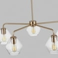 thumbnail image 5 of Generation Lighting 3002405 Jett 5 Light 30" Wide Outdoor Chandelier - Brass, 5 of 7