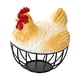 thumbnail image 5 of Cesta para huevos de gallina de alambre de metal, rústica, decorativa, con tapa en forma de gallina, para cocina y despensa de frutas., 5 of 9