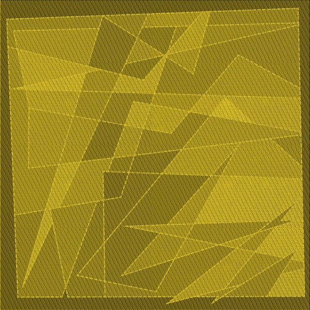 Ahgly Company Tapis d'Intérieur Lavable en Machine Carré Transitionnel Jaune Foncé Vert, 4 Pieds Carré