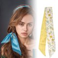 thumbnail image 2 of Unique Bargains 1 Pc Headband Flowers Satin Hairband for Women Yellow Beige, 2 of 6