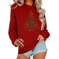 thumbnail image 2 of Wowcloth Women's Crewneck Christmas Print Hoodie-Free Sweatshirt - Casual Loose Fit Pullover for Holiday, Daily Wear, 2 of 6