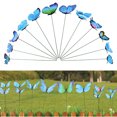 thumbnail image 4 of 12Pcs/Set Artificial Butterflies Stick Garden Flowerpot Plant Decor Ornament Blue, 4 of 8