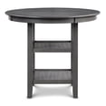 thumbnail image 4 of New Classic Furniture Amy 5-Piece Round Wood & Fabric Counter Set in Gray, 4 of 11