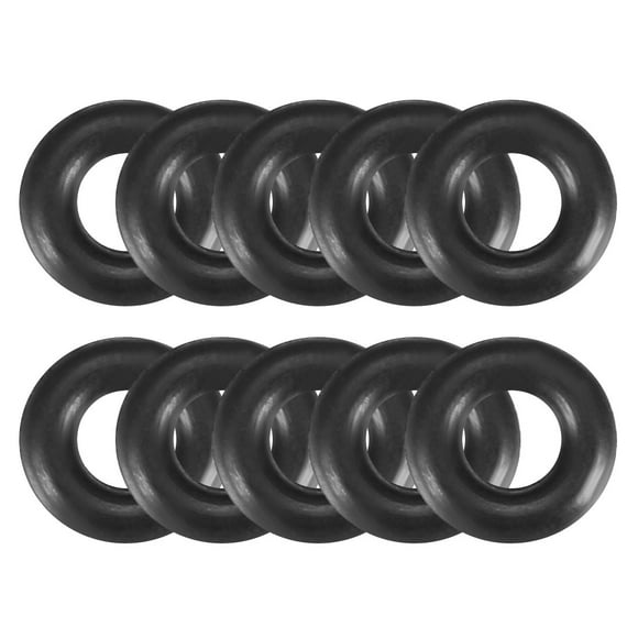 2mm x 6mm Black Nitrile Rubber Sealing O Ring Seal Washer Grommets 10 Pcs